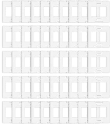 Porte-Diapositives JJC pour Film 35mm, Format 5cm X 5cm en Plastique ABS sans Verre Porte-négatif Photo, 50 Pièces