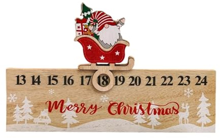 Adventskalender för nedräkning | Glidande advent, dubbelsidig design med 24 tränummer för | för hemmakontor och fester