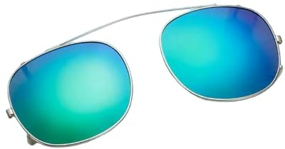 LSQBDFC Occhiali da Sole Clip-on per con Montatura Uomo E Donna, Marca Vista Maschili-Specchio Verde-Taglia Grande 49