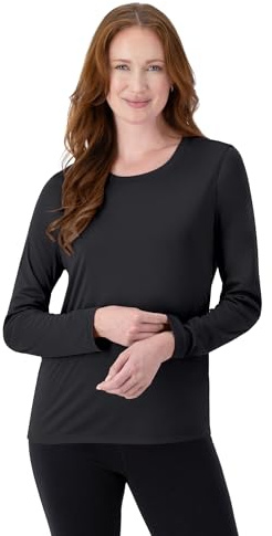 Hanes womens Sport Cool Dri Performance Long Sleeve T-shirt Shirt, Black, Large US