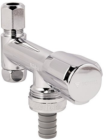 Geräte-Ventil Eckfix | lange Ausführung | 3/8 Zoll | Messing-Verchromt
