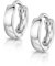 Amberta® 925 Sterling Silber Edle Ringe mit Scharnierbügel – Kleine Runde Klapp-Creolen Ohrringe - Durchmesse 10 mm