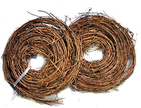 Ougual DIY Crafts Natural Grapevine Twig Garland Wreaths Decor 15-Feet （2-Pack）