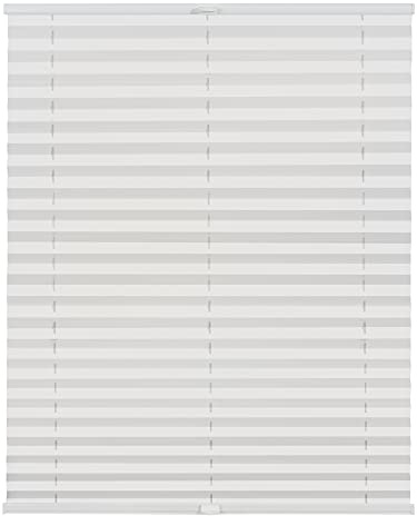 Lichtblick Plissee Klemmfix nach Maß, ohne Bohren, verspannt, Hitzeschutz, Blickdicht, Made in Germany, Thermoplissee - Weiß 40 cm x 130 cm (B x L)