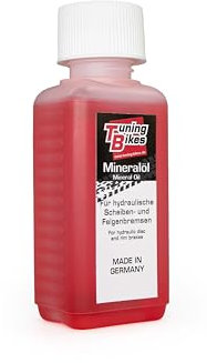 TB Mineralöl/Bremsflüssigkeit/Hydrauliköl für Shimano Fahrrad Bremsen Entlüftungsset - 100 ml - für mehrere Entlüftungsvorgänge von Shimano hydraulischen Scheibenbremsen - Rot