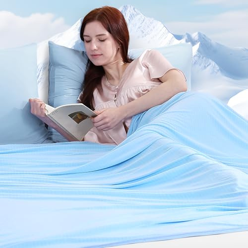 Luxear Manta Refrescante para Verano, ARC-Chill Fibra Refrescante Q-MAX> 0,5 Manta Refrescante Ligera de Verano Doble Cara para Adultos Niños Bebés Fria Sofa