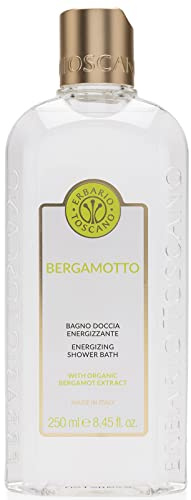 ERBARIO TOSCANO - Duschbad energetisierende Bergamotte mit Bio-Bergamotte-Extrakt, Textur Extra-Mild, milde Reinigung, 250 ml