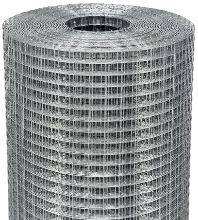 Salmut Hardware Cloth 1/2 in. x 4 ft. x 100 ft. 19-Gauge, Wire Mesh Roll, Chicken Wire Fence, Gopher Mesh, Garden Fencing, Chicken Wire Fence Roll, Tree Guard, Critter Fence, Welded Wire Fencing