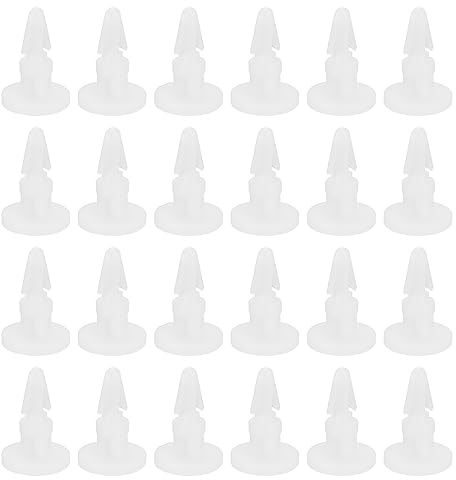 PATIKIL 8mm PCB Spacer, 50Pack Round Head Nail Shape PCB Insulated Board Motherboard Standoffs Plastic Foot Support Hardware Tool, White