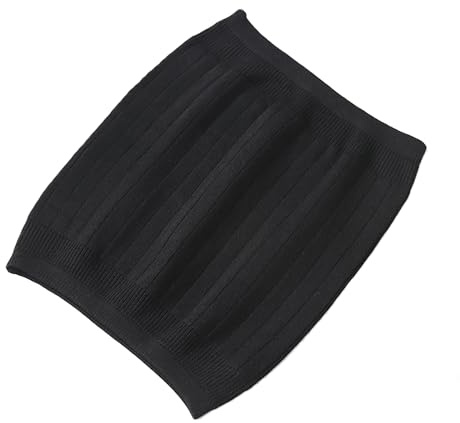 YUPPIE TONE Winter Soft Cashmere Waist Kidney Hip Warmer Warm Knitted Abdominal Belt (Black, Large)