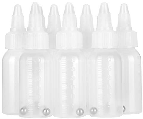 HAOHIZE Paint Bottles, 30ml Empty Airbrush Bottles Empty Paint Bottle Airbrush Jars Airbrush Painting Supplies with Scale Small Squeeze Bottles for Paint