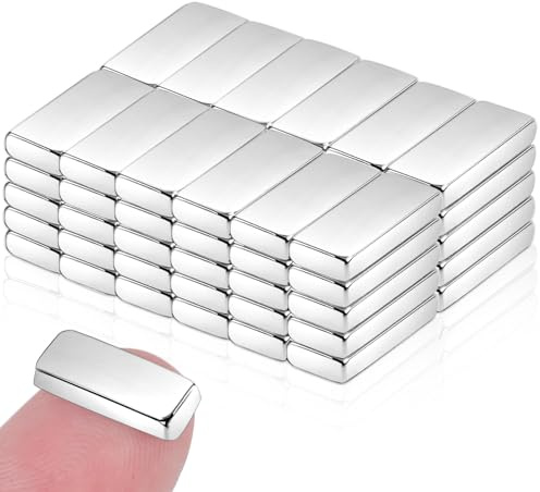 40 stycken neodymmagneter extra starka, 12 x 6 x 3 mm magneter tjocka, rektangulära magneter för magnetisk tavla anslagstavla, kylskåp, whiteboard, foton, hantverk, kontorsmagneter