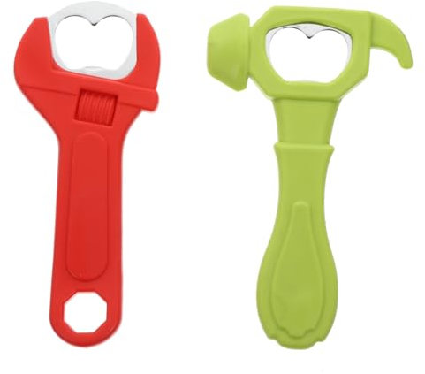 TOPPERFUN 1set Cartoon Model Bottle Practical Hammer and Wrench Tool for Parties Portable Beer and Wine with for Home Bar Camping and Travel 2pcs