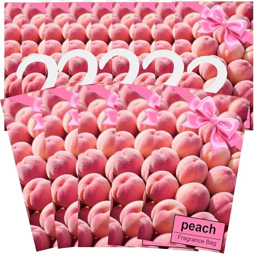 14PCS Duftsäckchen Kleiderschrank Dufterfrischer, Hanging Duft Beutel, Scent Tasche Garderobe Lufterfrischer, Schrankduft Frische, Schrankdeo Geruch Sachet für Closet, Auto, Schuhregal (Pfirsich)