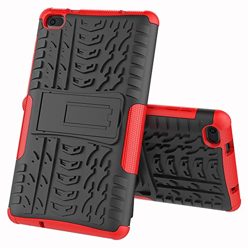 Tablettskydd Tablettskydd For fliken Lenovo E10 (TB-X104F) 10.1 Tum 2019 däckstruktur stockbeständig TPU+PC Skyddande fodral med vikhandelsstativ Hemma för surfplatta(Rosso)