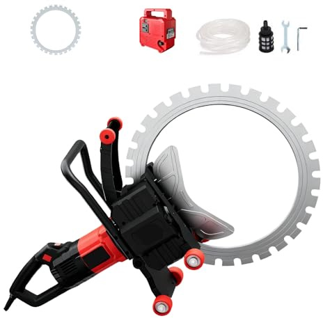 aromaoveite Handheld Circular Saw With Water Supply And Dust Removal, 9800w Circular Electric Concrete Cutting Saw, Cutting Depth 12/16/20, Suitable For Steel, Concrete 600