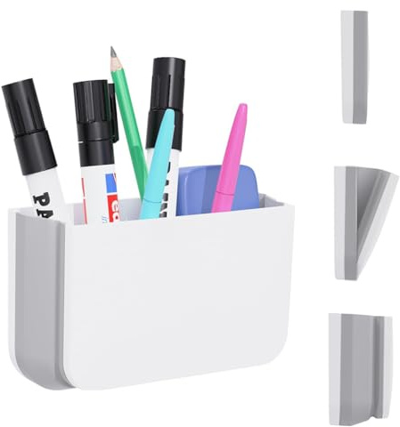 THQAE 1 Pcs porte stylo, Porte-stylos Magnétiques Pliable, Porte Marqueur Magnétique, Porte Stylo Magnetique, Boite Aimantée pour Réfrigérateur, Tableau Blanc, Casier