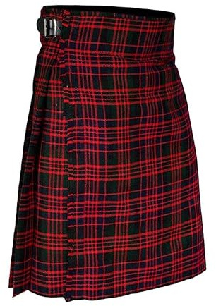 Macdonald Tartan Kilt for Men - 5 Yards Traditional Scottish Highland Dress for Cultural Events Ceremonies and Formal Wear