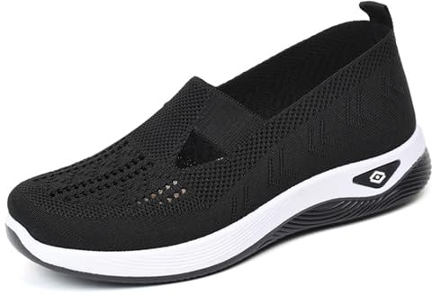 Zapatillas Ortopedicas Mujer,Zapatos Ortopédicos con Malla para Caminar Verano 2026 Zapatillas Comodos Ligeros sin Cordones Deporte Sandalias Palas Plataforma Transpirables Antideslizantes Deportivas