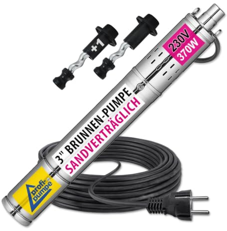 3″ 370W Bomba de pozo profundo 230 V Bomba de pozo de arena de acero inoxidable