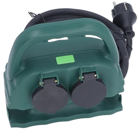 FTVOGUE Prise de Courant de Jardin PVC ABS Prise de Courant Extérieure 4 Prises 16A 3680W IP44 étanche avec Câble de 2 M et Piquet de Terre pour Jardin, Cour, Patio, Camping