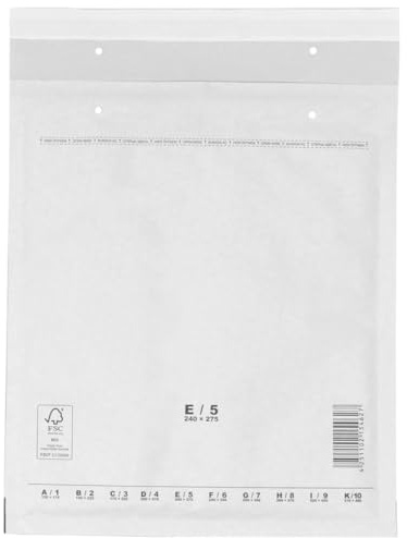 verpacking sobres acolchados 240 x 275 mm blanco E5 [tamaño y cantidad a elegir] autoadhesivo apto para DIN B5+ bolsas de envío con burbuja 200 unidades