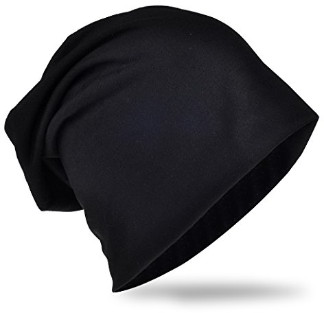 Jersey slouch beanie, lång mössa, unisex, enfärgad, herr XXL