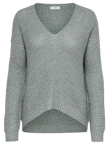 JDY Damen JDYNEW Megan L/S KNT NOOS Pullover, Abyss/Detail:W. Black PLY, L