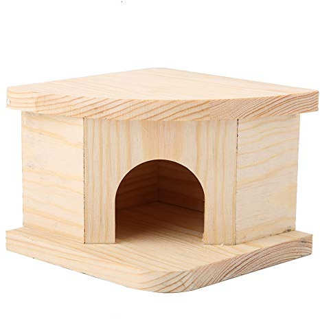 Tiiyee Maison en Bois pour Hamster, cabane pour Petit Animal, Maison Chaude pour Hamster, habitats pour Chinchilla, Gerbille, Furet, écureuil, Rat, Souris, hérisson