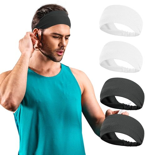 Sport Stirnband, Kühlende Stirnbänder, Schweißband, Stirnband Anti Rutsch, für Jogging, Laufen, Wandern, Fahrrad- und Motorrad Fahren