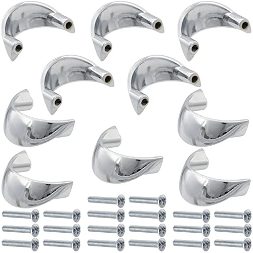 Aerzetix - Set di 10 Maniglie per Mobili in Metallo Finitura Cromo - Interasse 32mm - Porte Armadio Cassetto Design Interno Arredamento Cucina Soggiorno