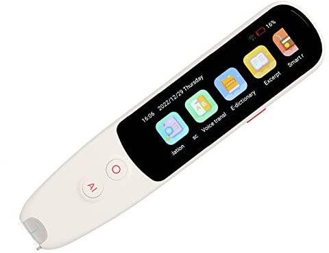 Real Time Book Reader Scanning Pen, 134 Languages WiFi Portable Language Translator Pen with HD Screen, High Accuracy, Real Time Full Display, Support Offline Scanning