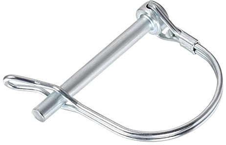 QUARKZMAN 0.24x2.17 Albero Bloccaggio Perno x 1pz Accoppiatore Perno con Orecchio per Tavolo Sega Camion Irroratrice Trattore Attacchi Rimorchio, [Argento Tono, Arco Rotondo]