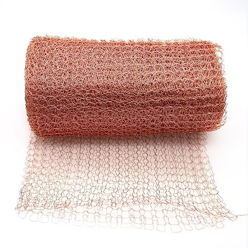 ZHIYUQL Maille Cuivre, Filet en Cuivre Filet pour Jardin Maille Cuivrée Flexible pour Rongeurs Limaces Insectes(12,7 cm x 6 m)