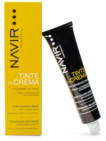 NAVIR Profesional | Tinte de pelo mujer en crema con germen de trigo y aceite de argán - 7.0 Rubio medio - 60ml