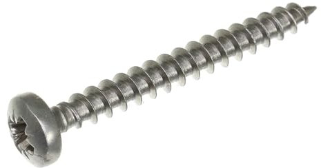 SECCARO Tornillo de cabeza semicircular para aglomerado (4 x 35 mm, acero inoxidable, V2A, VA A2, rosca completa, Phillips, PZ, 200 unidades)