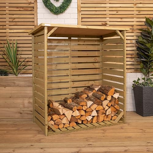 Samuel ALEXANDER 123cm x 115cm Large Wooden Outdoor Garden Patio Log Store Shed