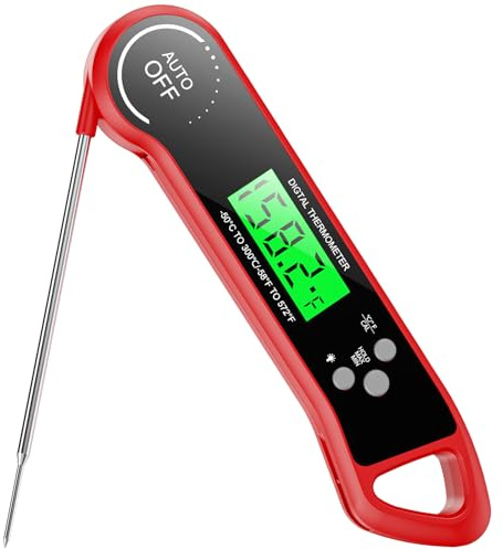 SILVLF Meat Thermometer Digital, Instant Read Thermometer with Backlight, Calibration & Hold Function, Waterproof Food Thermometer for Kitchen and Outside, BBQ,Turkey, Candy, Liquids, Beef