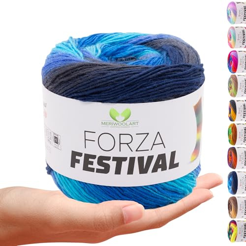MeriWoolArt Ovillo de lana merino de 4 hebras, 100 g, para tejer y ganchillo, 75% lana virgen (superwash), 25% poliamida, 420 m, ideal para calcetines para hombre y mujer, suéteres y cárdigans