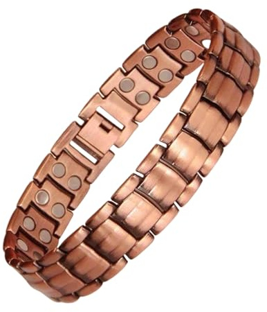 Koppararmband För Män | Magnetiskt Rent Koppararmband Lugnande Smycke | Justerbart Armband Till Vardag Träning Golf Tennis Sport Utomhus