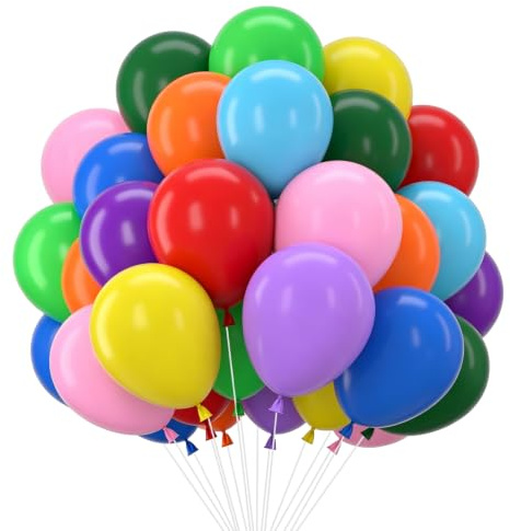 Regnbågsballonger 68-pack, 30 cm regnbåge födelsedagsballonger latex helium ballong för flicka pojke husdjur flerfärgad födelsedagsdekorationer, barnfestdekorationer, baby shower, bröllop, examen