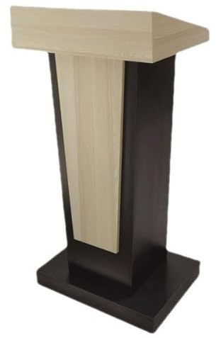 Premium Trä Lektor med öppen förvaringshylla, stabilt lärarpodium för kyrkans tillbedjan, klassrumsundervisning och konferenspresentationer, Elegant Pulpit Stand för Professionella Högtalare