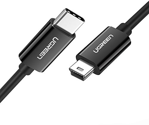 UGREEN Mini USB Type C Cable, 3ft USB C to Mini USB Cable for Digital Camera, MP3 Player and More Mini B USB Devices (Black)