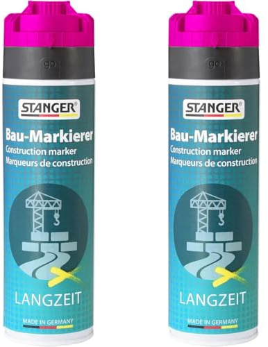 UvV Markierungsspray mit Langzeitwirkung (24 Monate) in verschiedenen Farben 2 Stück im Lieferumfang (pink)