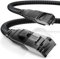 CSL CAT8.1 Netzwerkkabel 40 Gbits - 2m - Baumwollmantel - Black Series - LAN Kabel Patchkabel RJ45 - CAT8 Gigabit Ethernet Cable - 40000 Mbits - S/FTP PIMF Schirmung - kompatibel zu CAT6 CAT7