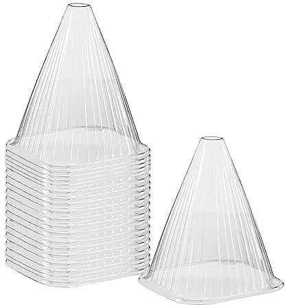 Qianly Garden Cloche Plants Protector Clear Large Plant Bell Cloches Plant Dome Bell Cover for Garden Greenhouse Plants Fruits Planter (Clear-20Pcs)