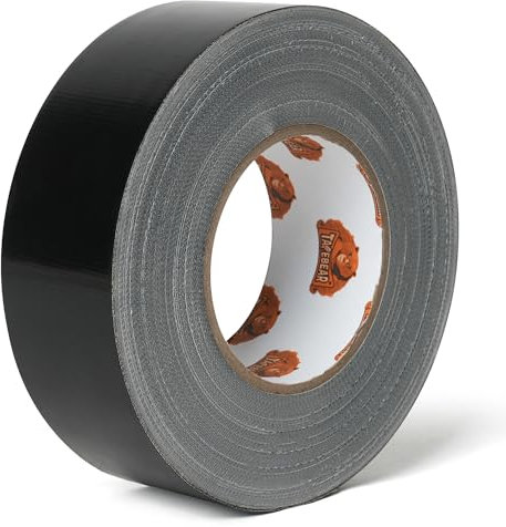 TAPEBEAR Black Duct Tape, Heavy Duty Waterproof Tape, UV Resistant, All-Weather, 16.5mil Thick Strong Self Adhesive Tape No Residue For Emergency Repair, Patching, Sealing 1.88 x 35 Yards(48mmX32m)