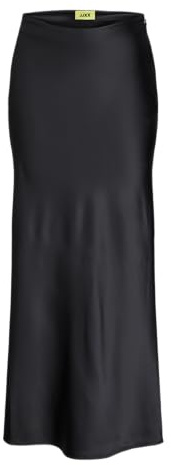 JJXX Jxeva Satin Maxi Skirt Wvn Gonna, Nero, L Donna
