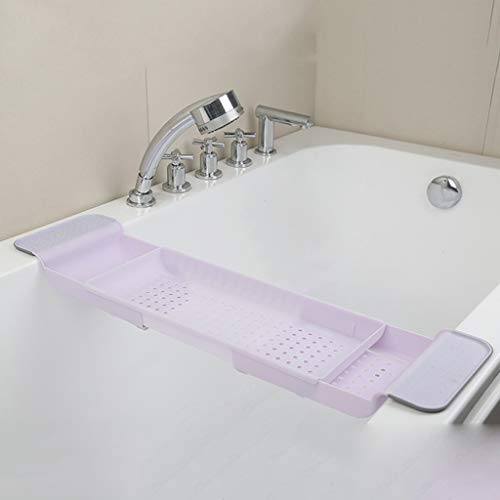 Suministros de almacenamiento, estante de bañera y ducha, soporte expandible, bandeja de almacenamiento sobre el baño, estantes multifuncionales, montados en la pared