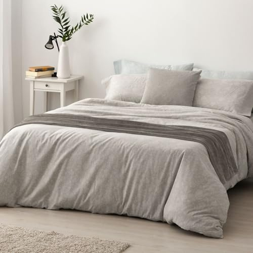 Burrito Blanco | Fundas nórdicas de Franela | Cama de 150 a 160cm. (+Medidas Disponibles) | Diseño 575 | Color Greige (150-160x190/200cm.)